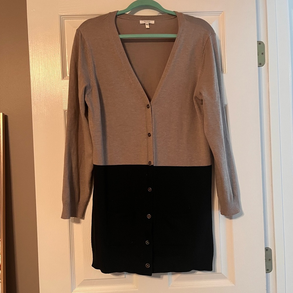 Maurices Tan and Black Cardigan Sweater